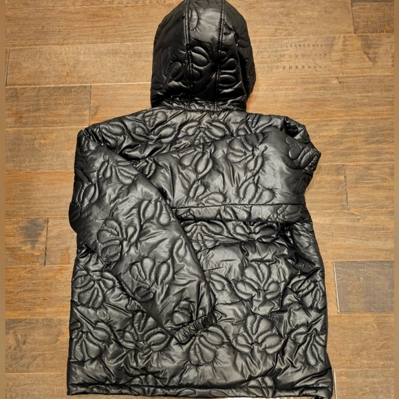 New Eco-Friendly Wasted Collective Black Quilted Hooded Jacket (Unisex) Sz Large - Picture 6 of 7